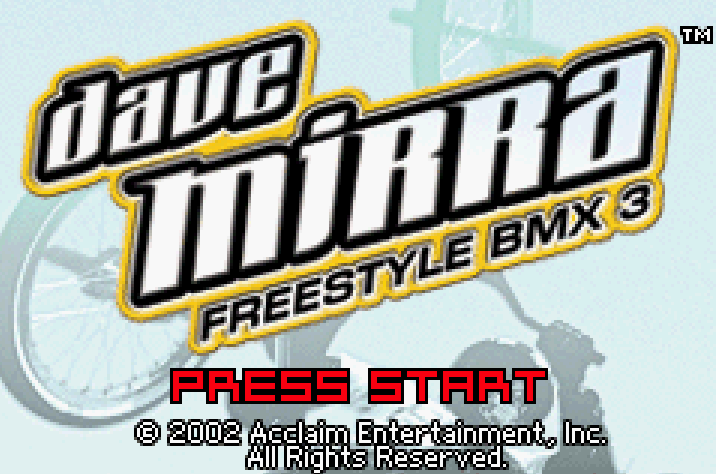 Dave Mirra Freestyle BMX 3  Title Screen